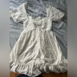 SHEIN white off the shoulder dress size medium